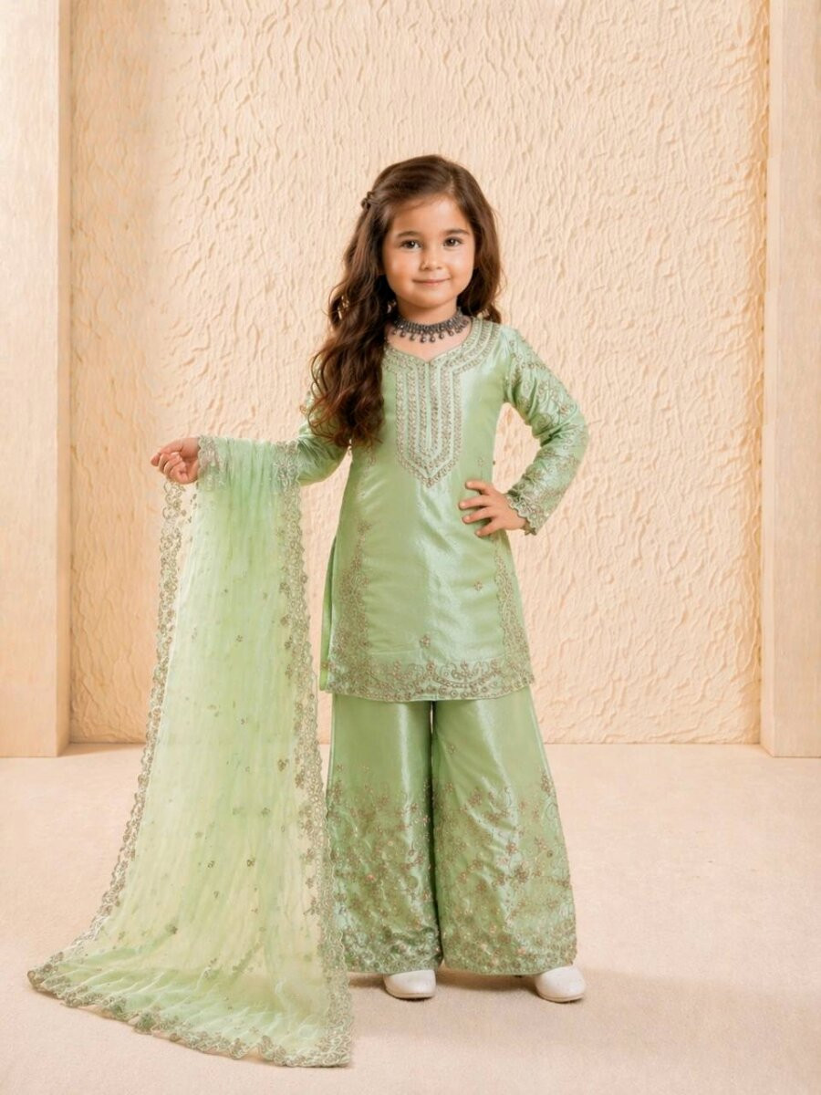 Pista Pure GMY Silk Embroidered Sequins Ethnic Casual Party Wedding Ready Salwars Girls Wear