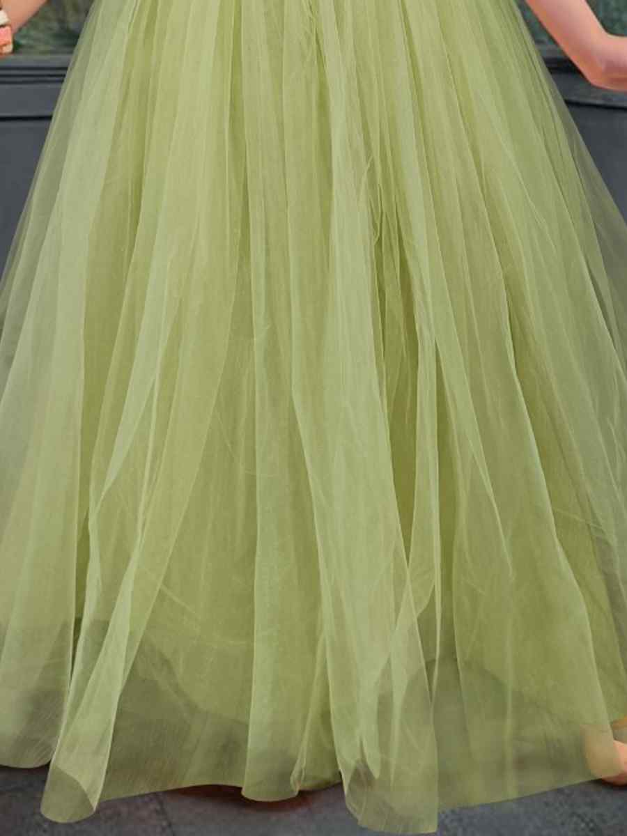 Pista Rayon Soft Net Embroidered Party Wedding Salwars Girls Wear