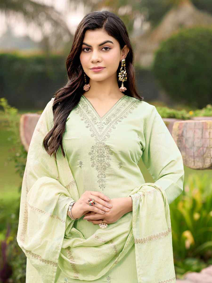 Pista Roman Silk Embroidery Party Wedding Festival Casual Ready Pant Salwar Kameez