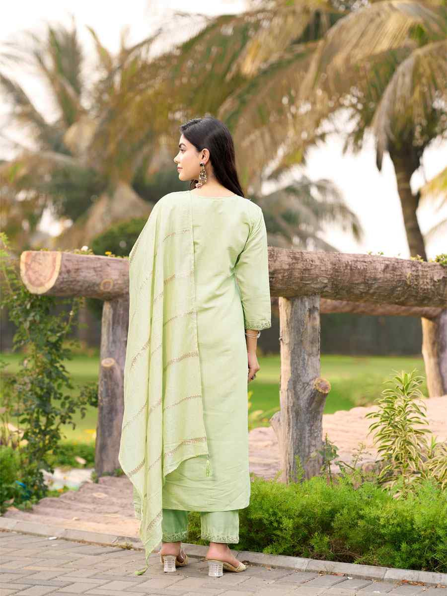 Pista Roman Silk Embroidery Party Wedding Festival Casual Ready Pant Salwar Kameez