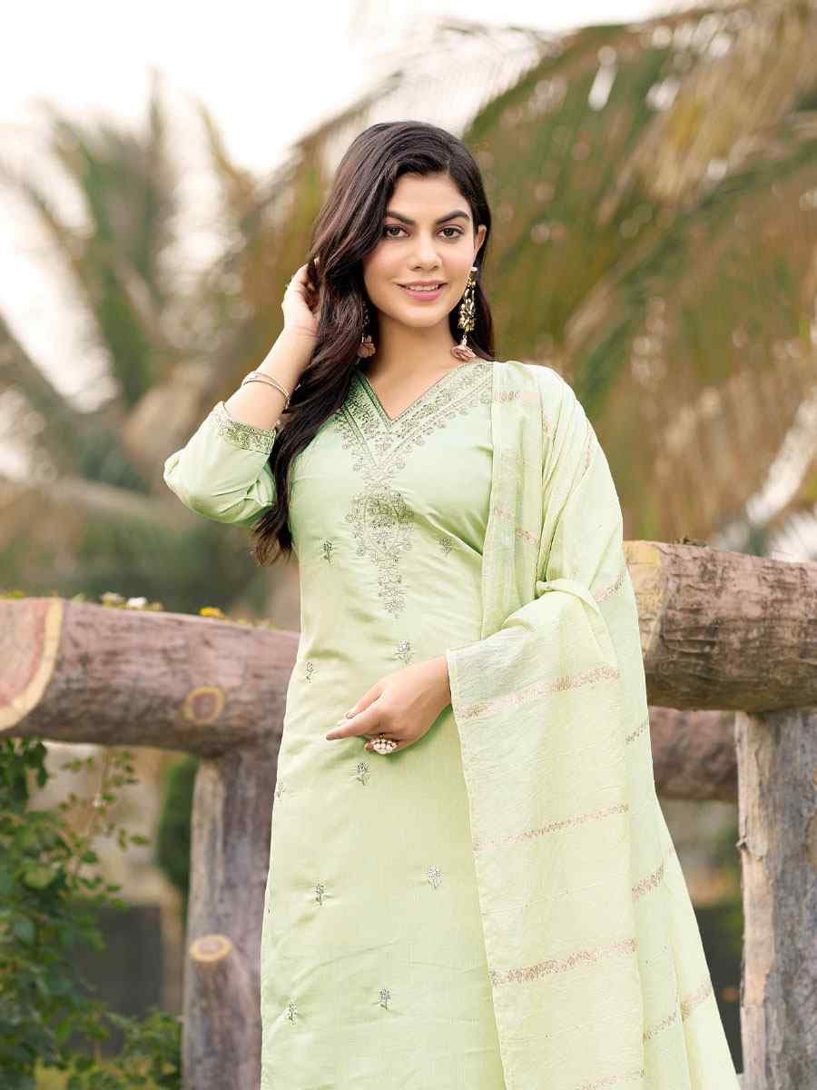 Pista Roman Silk Embroidery Party Wedding Festival Casual Ready Pant Salwar Kameez