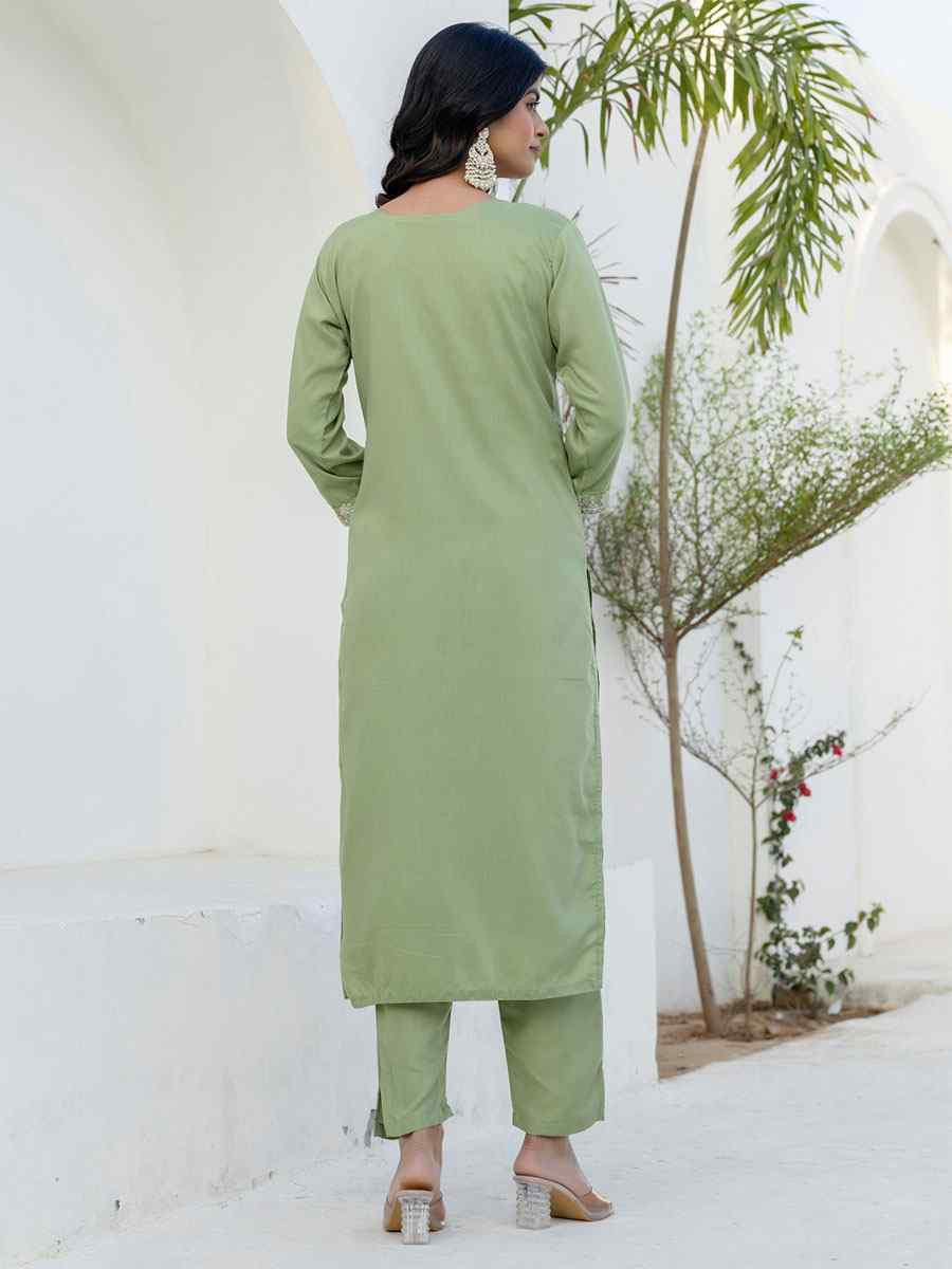 Pista Silk Blend Embroidery Party Wedding Festival Casual Ready Pant Salwar Kameez