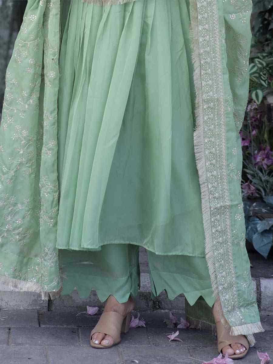 Pista Tebby Silk Embroidered Festival Party Ready Pant Salwar Kameez