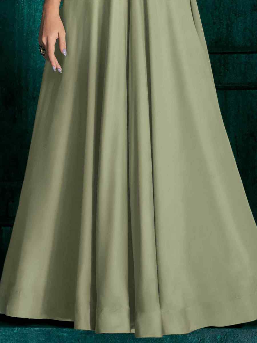 Pista Triva Silk Embroidered Party Festival Gown