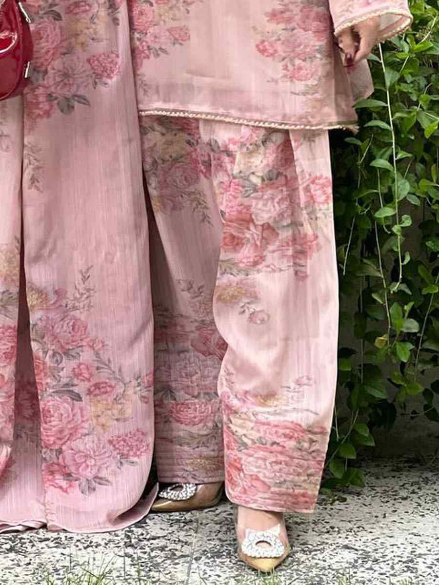 Pure Faux Georgette Embroidered Festival Mehendi Ready Farsi Salwar Kameez