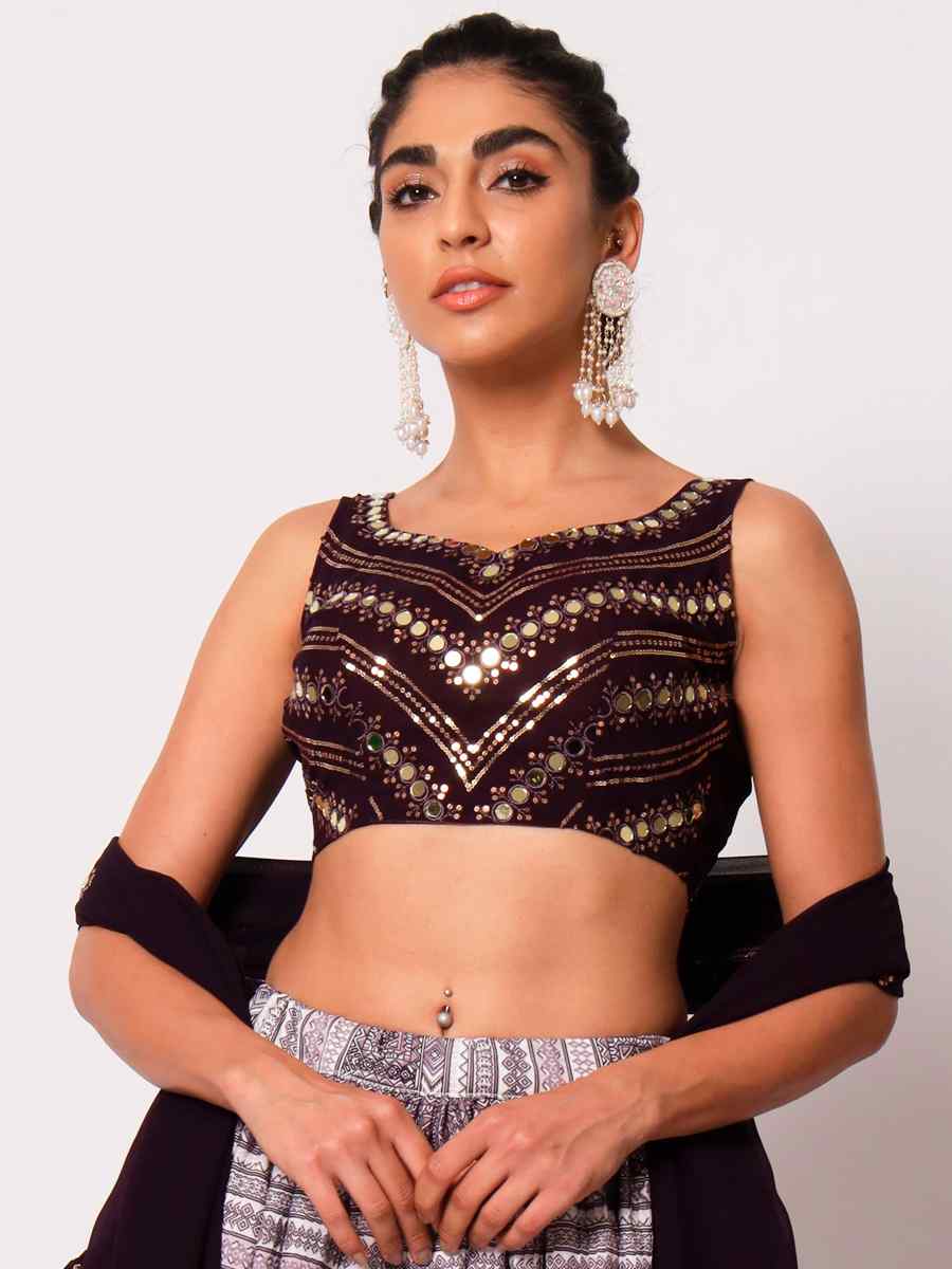 Purple Art Silk Embroidered Festival Mehendi Circular Lehenga Choli