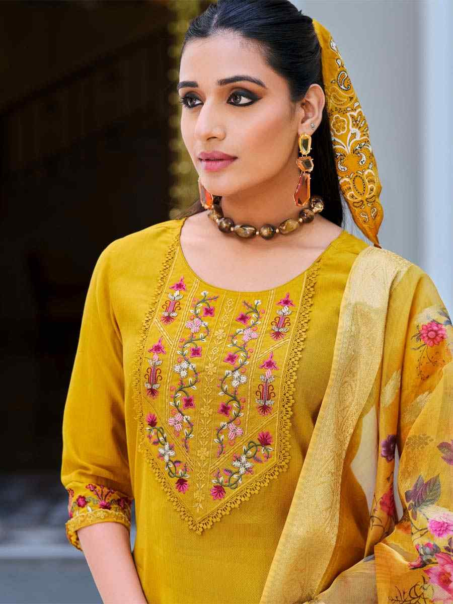 Purple Banarasi Jacquard Silk Embroidered Festival Mehendi Ready Pant Salwar Kameez