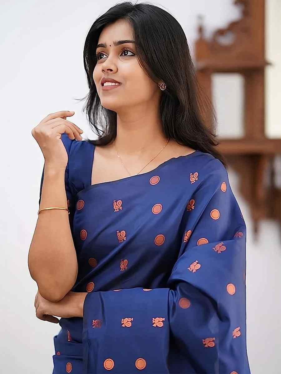 Purple Banarasi Silk Handwoven Festival Wedding Fancy Heavy Border Saree