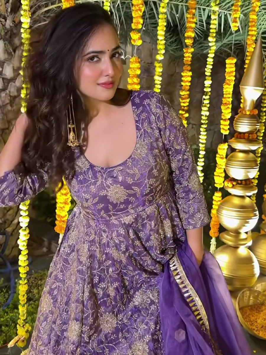 Purple Heavy Crunchy Silk Embroidery Sequins Party Wedding Festival Casual Ready Anarkali Pant Salwar Kameez