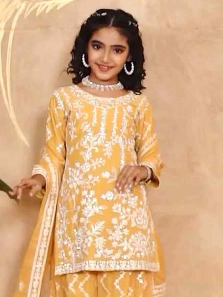 Purple Heavy Fox Georgette Embroidered Wedding Festival