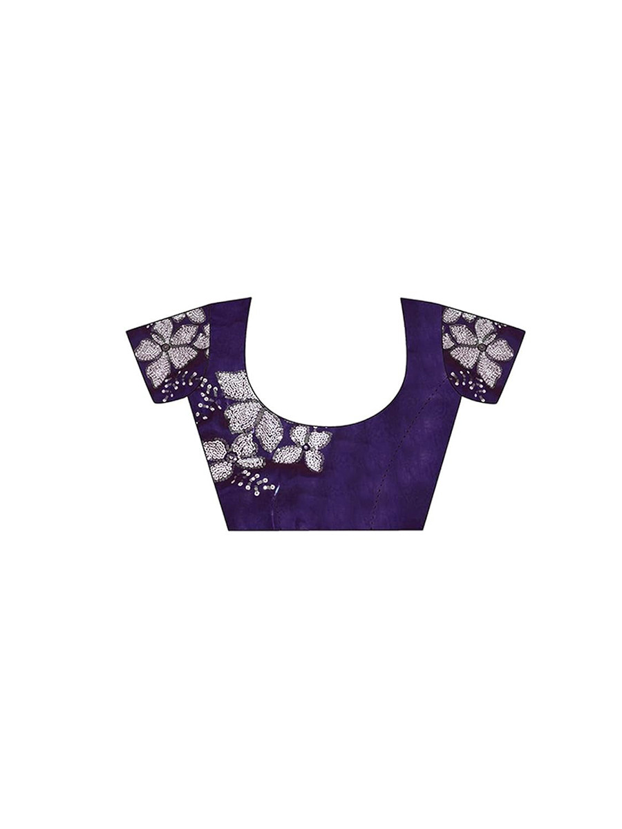 Purple Jimmy Choo Organza Embroidery Sequins Wedding Reception Party Festival Casual Heavy Border Sarees