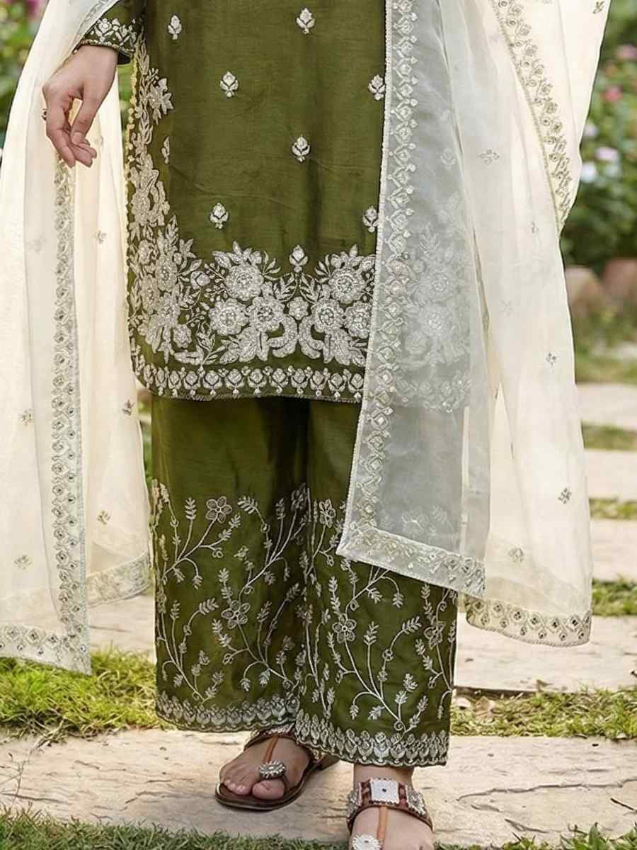 Purple Pure Silk Embroidery Party Wedding Festival Casual Ready Palazzo Pant Salwar Kameez