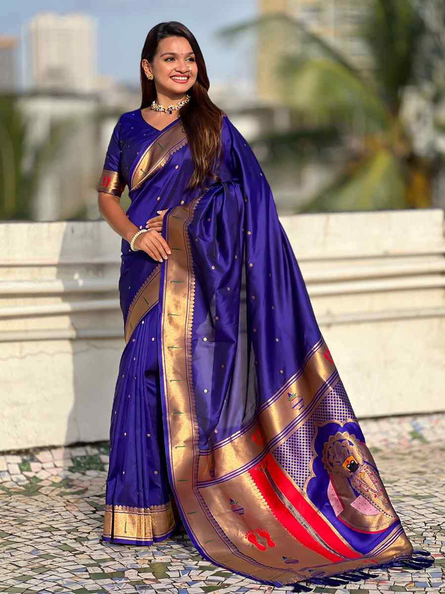 Purple Soft Silk Handwoven Casual Reception Festival Wedding Fancy Classic Style Sarees