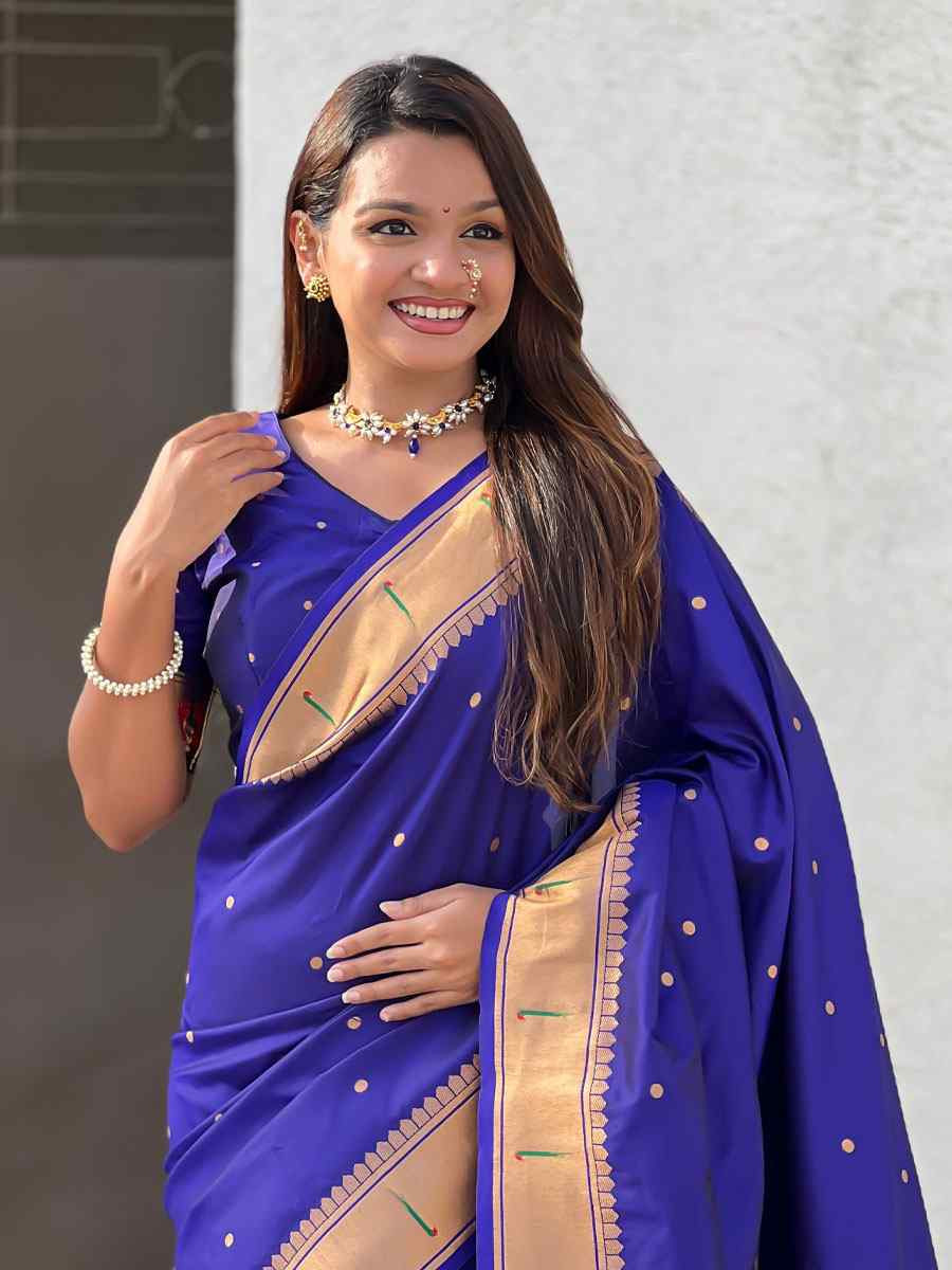 Purple Soft Silk Handwoven Casual Reception Festival Wedding Fancy Classic Style Sarees