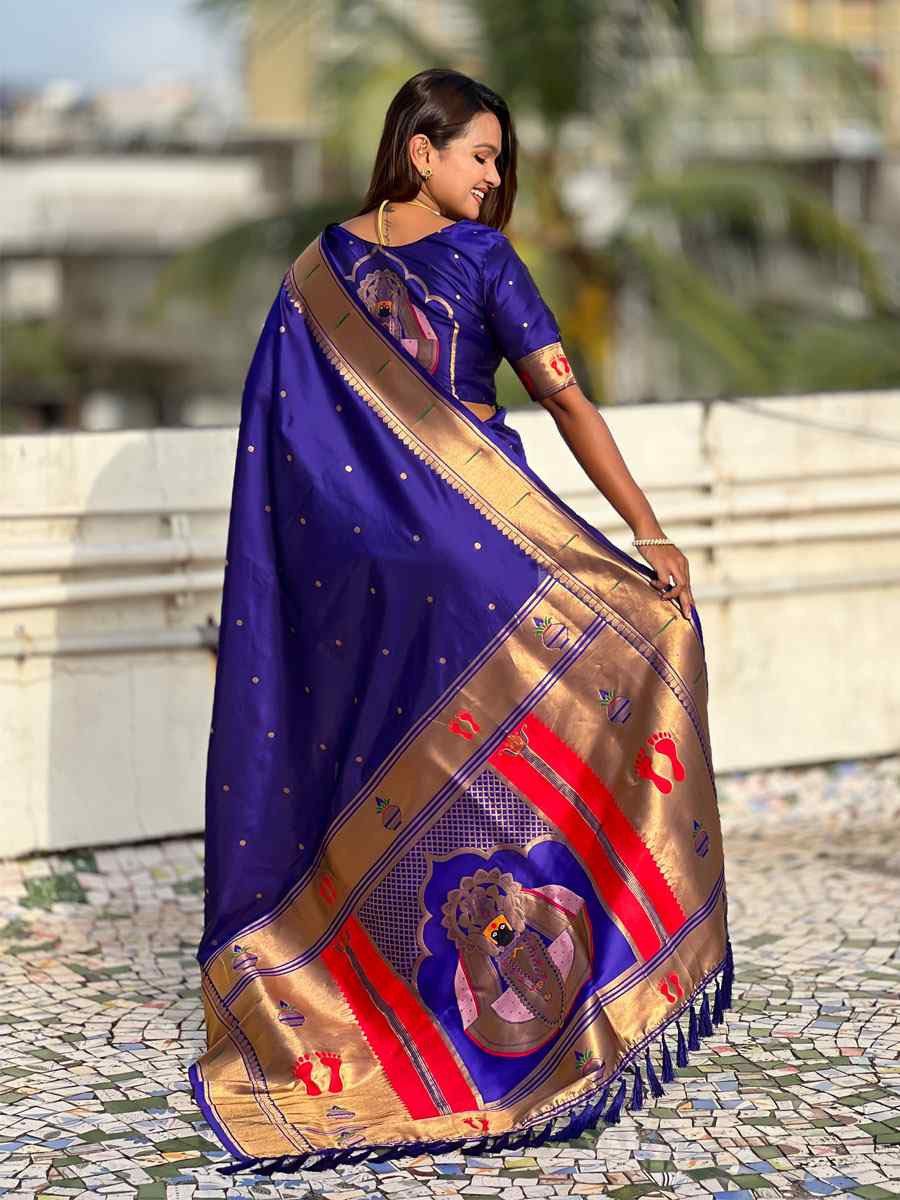 Purple Soft Silk Handwoven Casual Reception Festival Wedding Fancy Classic Style Sarees