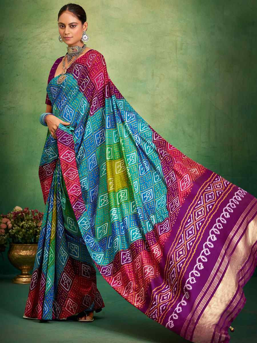 Purple Velvet Tussar Silk Printed Causal Reception Festival Wedding Fancy Classic Style Saree
