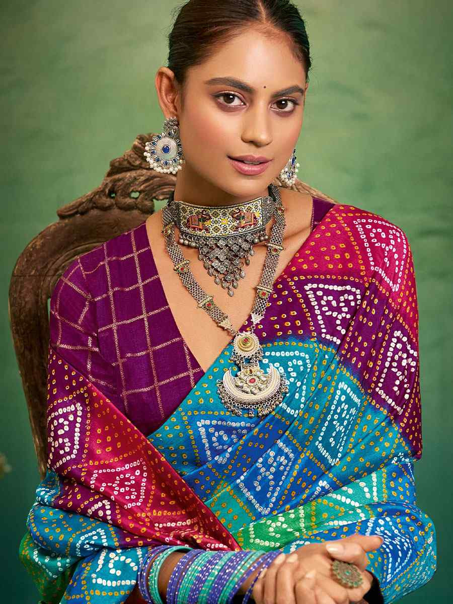 Purple Velvet Tussar Silk Printed Causal Reception Festival Wedding Fancy Classic Style Saree