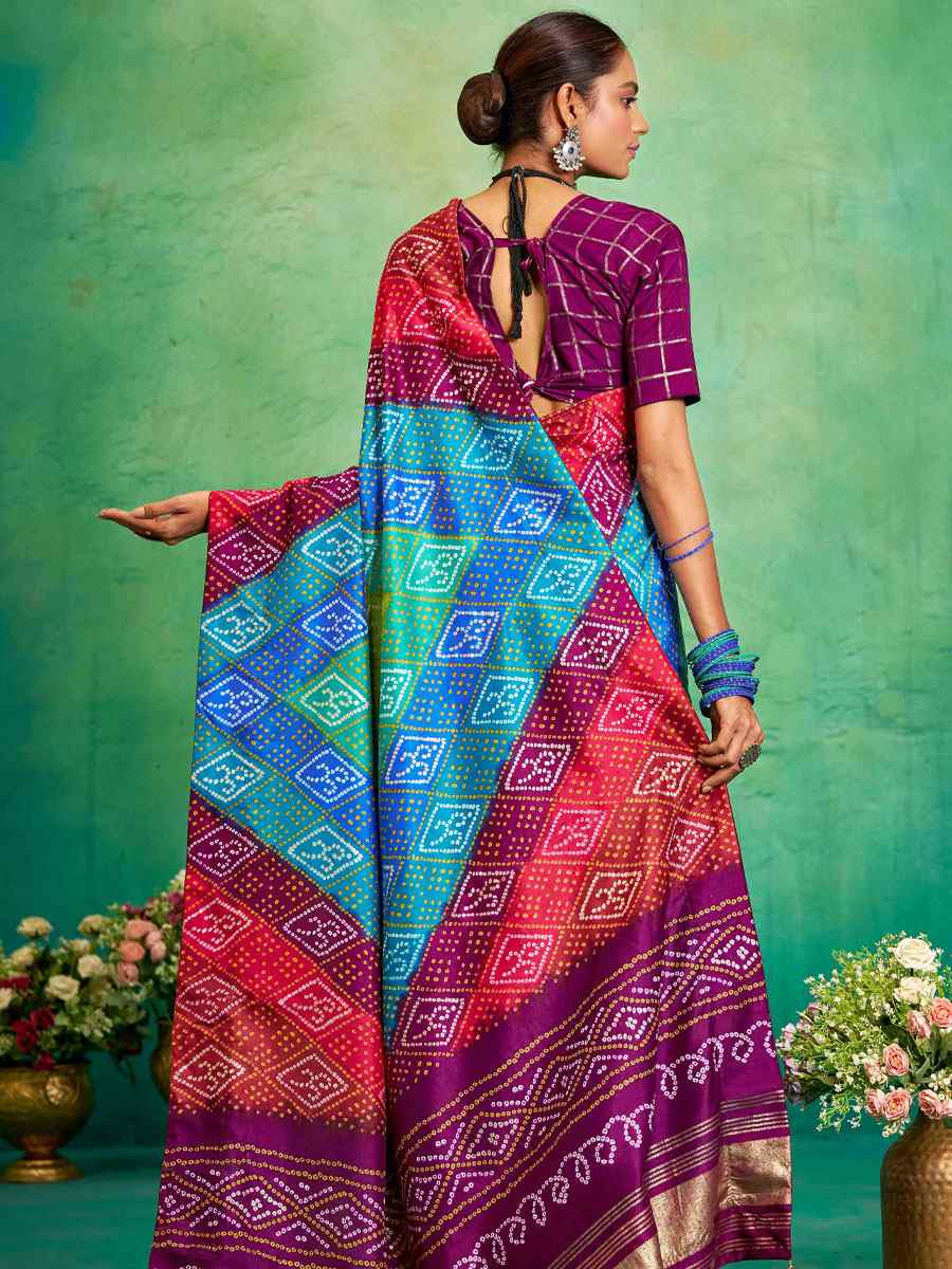 Purple Velvet Tussar Silk Printed Causal Reception Festival Wedding Fancy Classic Style Saree
