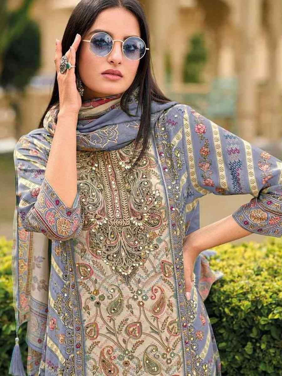 Purple Viscouse Embroidered Festival Wedding Pant Salwar Kameez