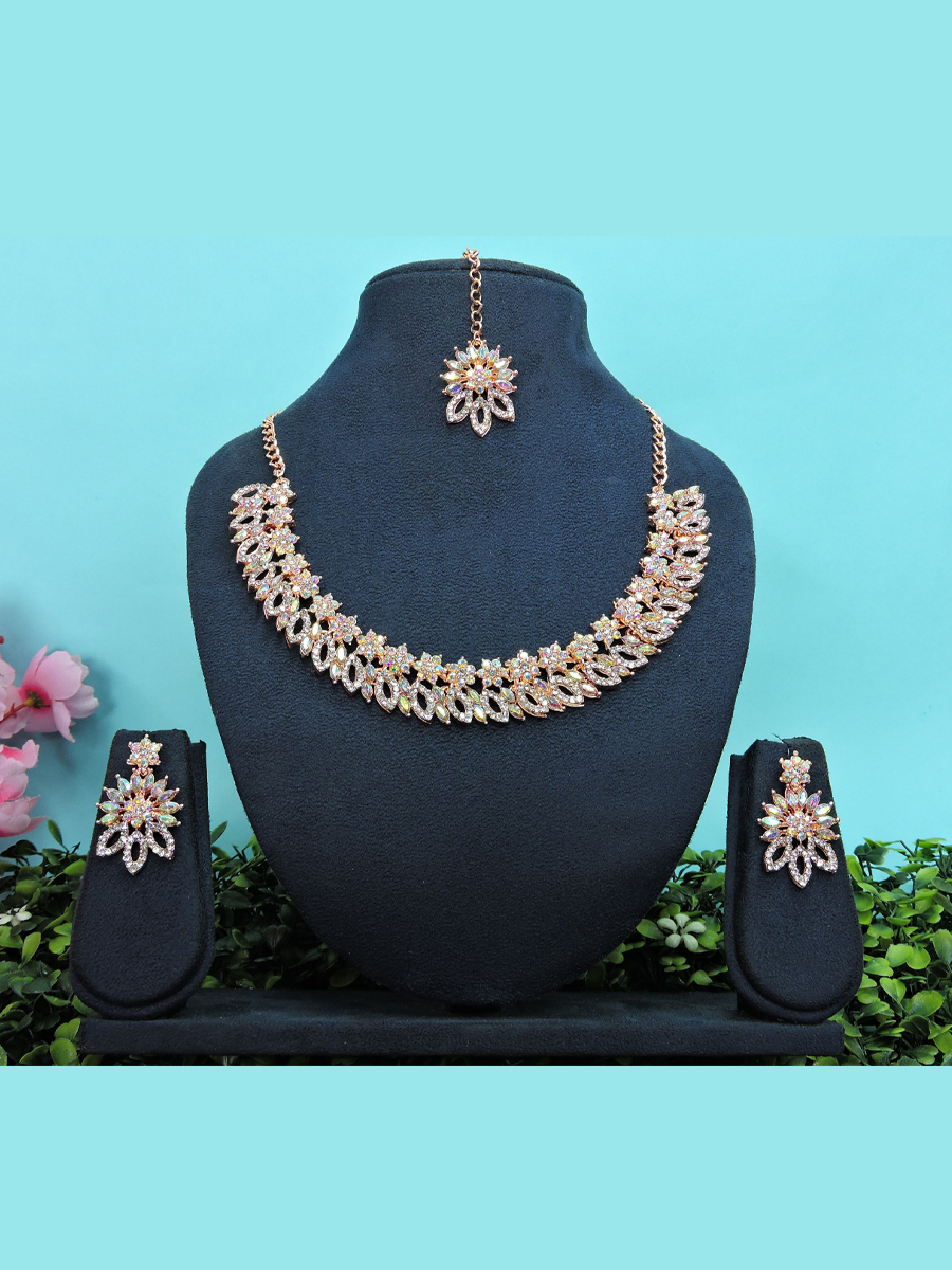 Rainbow Alloy Festival Wear Kundan Necklace