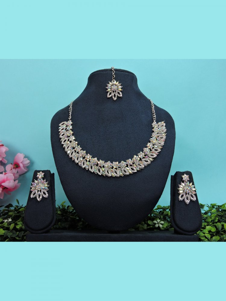 Rainbow Alloy Festival Wear Kundan Necklace