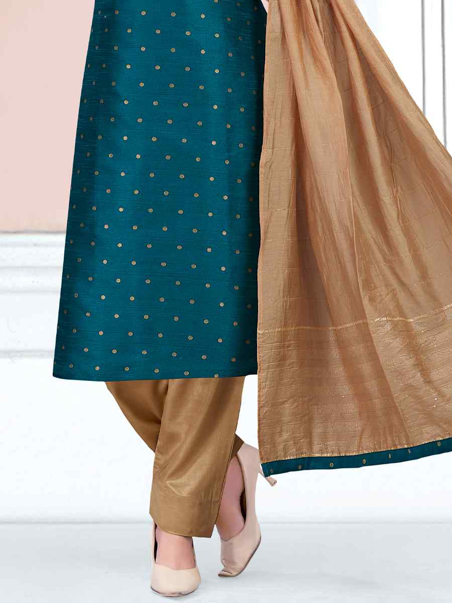 Rama Art Silk Jacquard Embroidered Festival Casual Pant Salwar Kameez