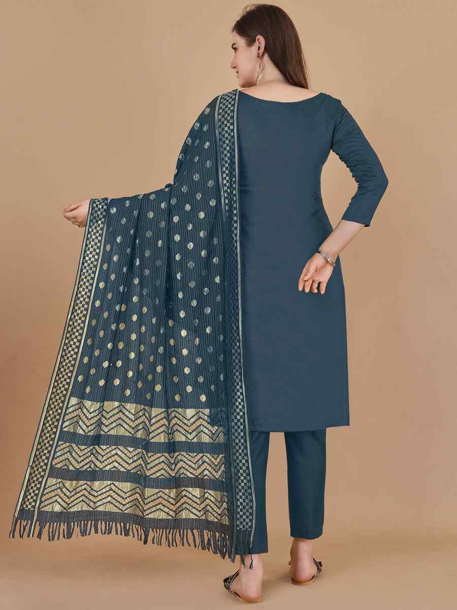 Rama Cotton Jacquard Handwoven Casual Festival Pant Salwar Kameez