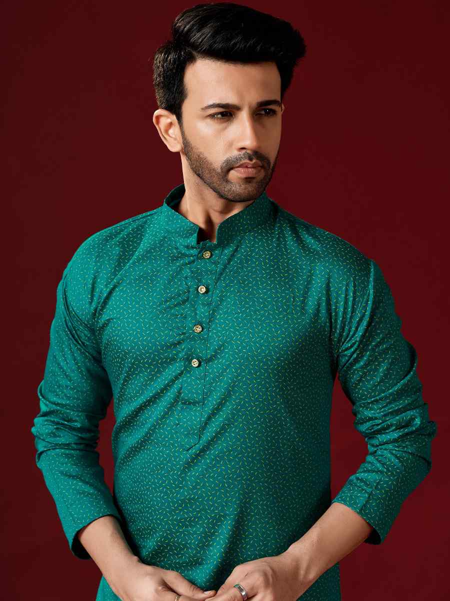 Rama Cotton Printed Festival Kurta