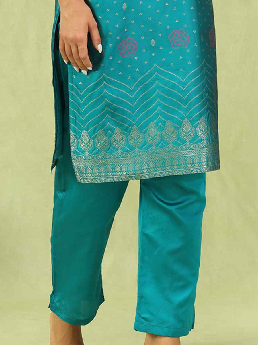 Rama Cotton Silk Jacquard Embroidery Party Wedding Festival Casual Ready Pant Salwar Kameez