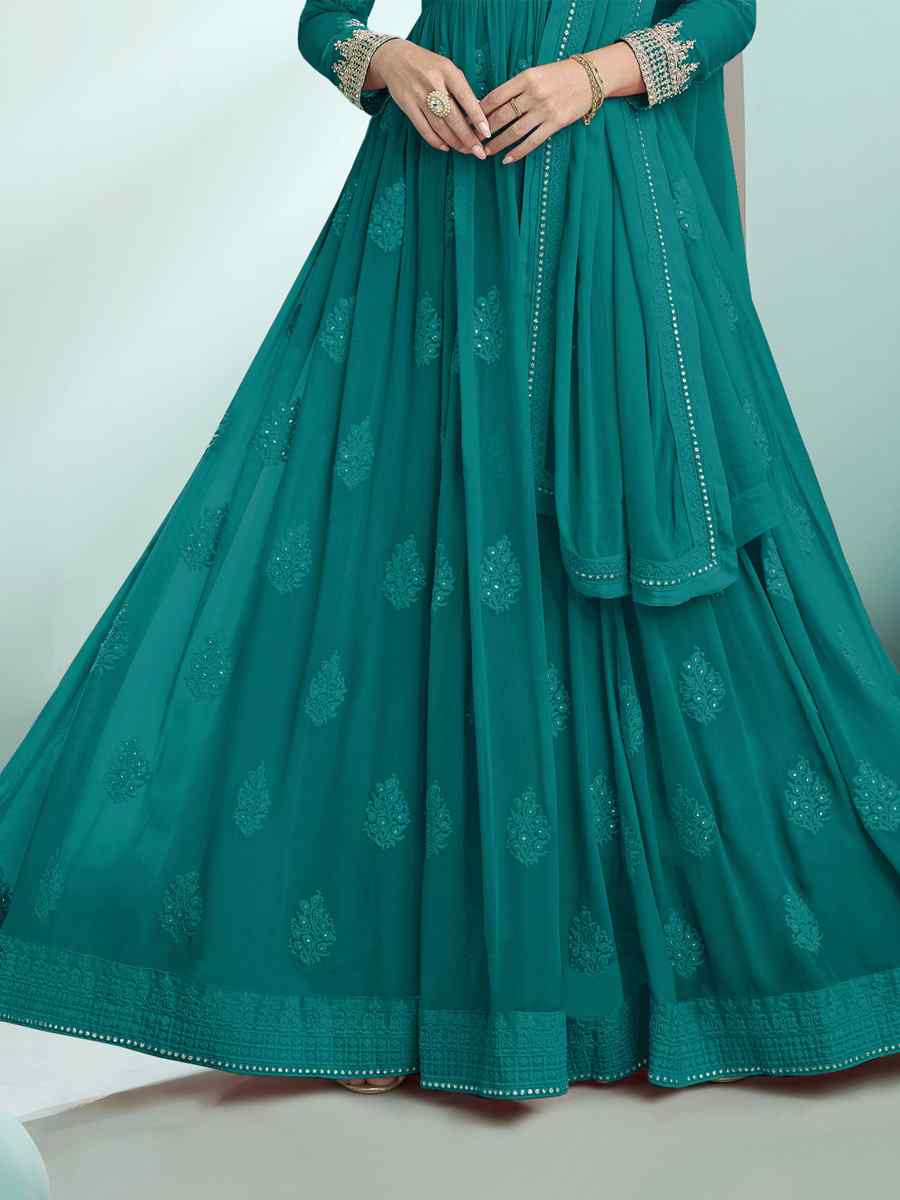Rama Faux Georgette Embroidered Festival Wedding Anarkali Salwar Kameez