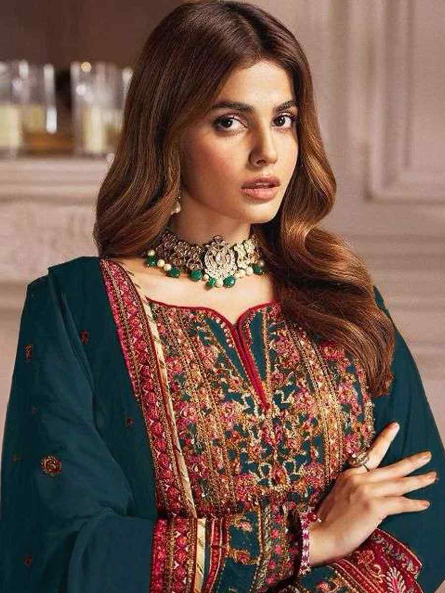 Rama Georgette Embroidered Festival Casual Pant Salwar Kameez