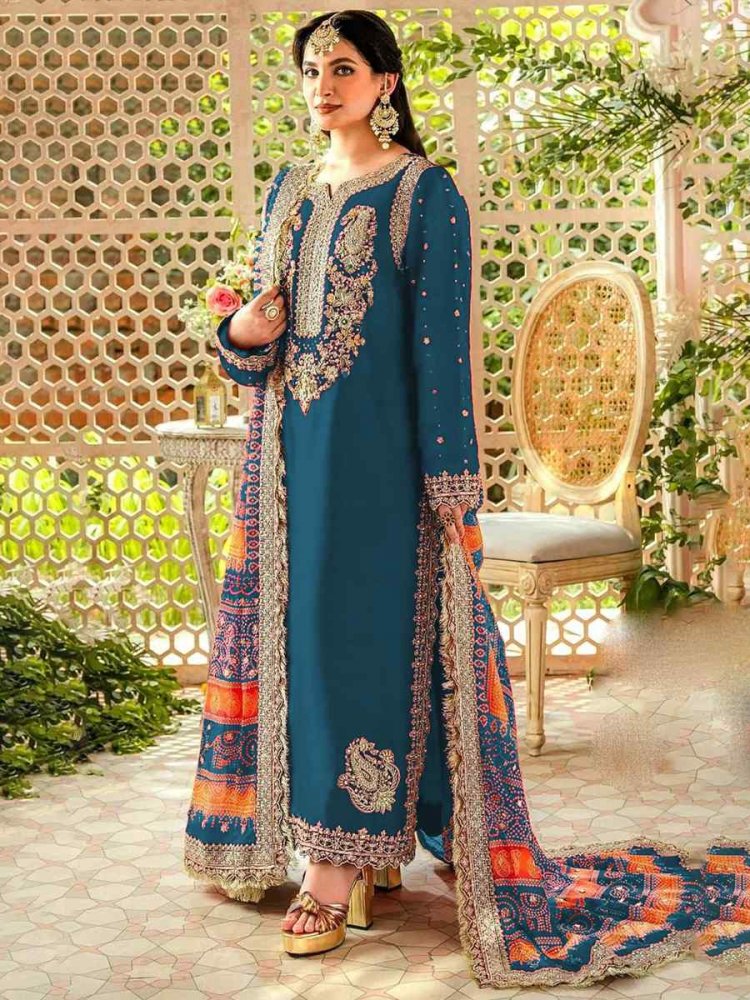 Rama Georgette Embroidered Festival Casual Pant Salwar Kameez