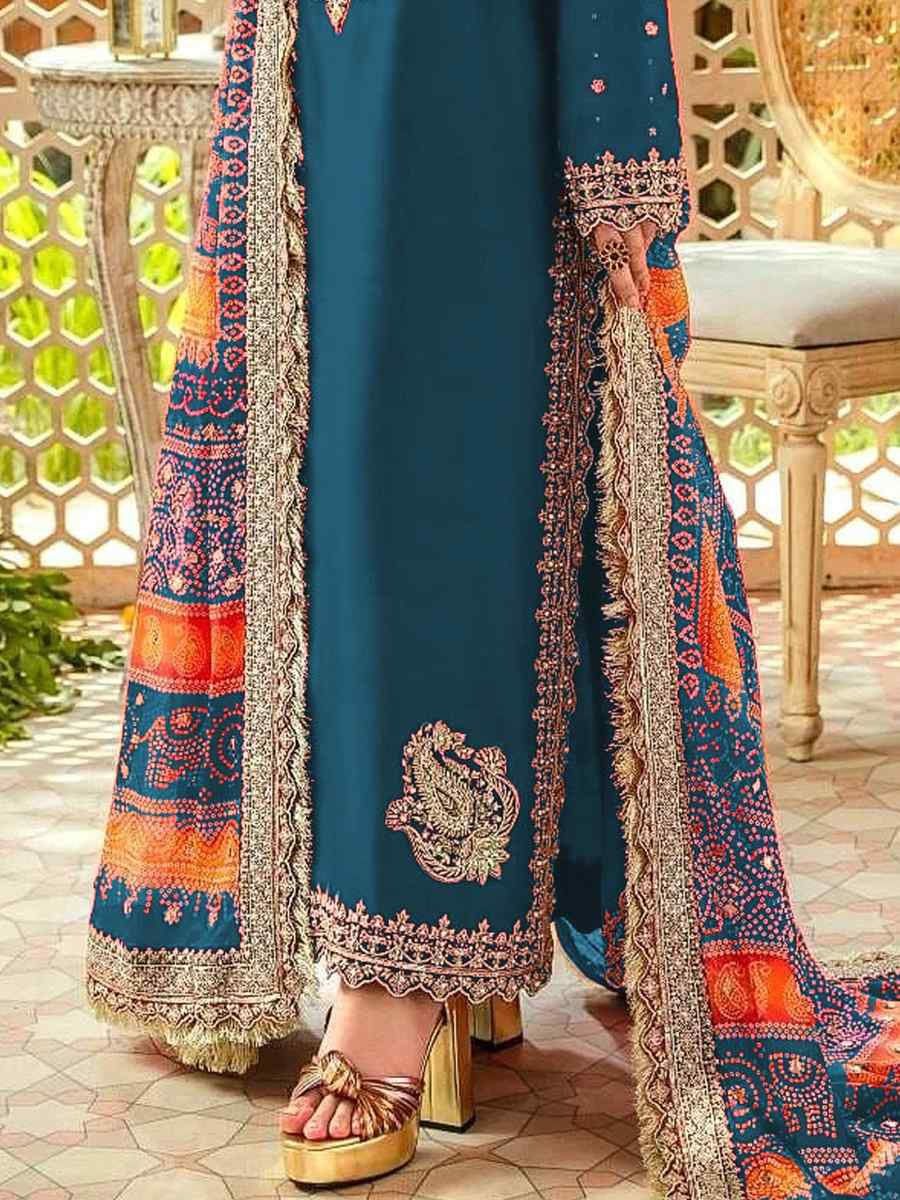 Rama Georgette Embroidered Festival Casual Pant Salwar Kameez