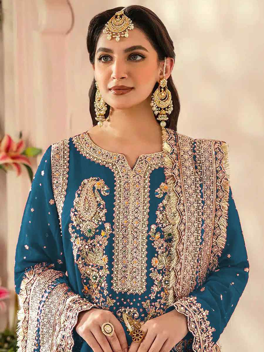 Rama Georgette Embroidered Festival Casual Pant Salwar Kameez