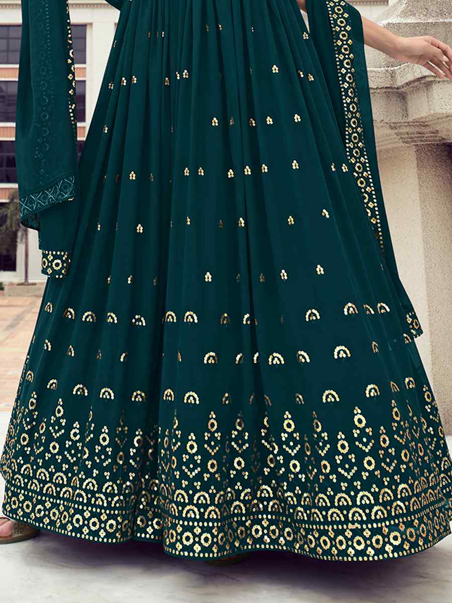 Rama Georgette Embroidered Party Gown