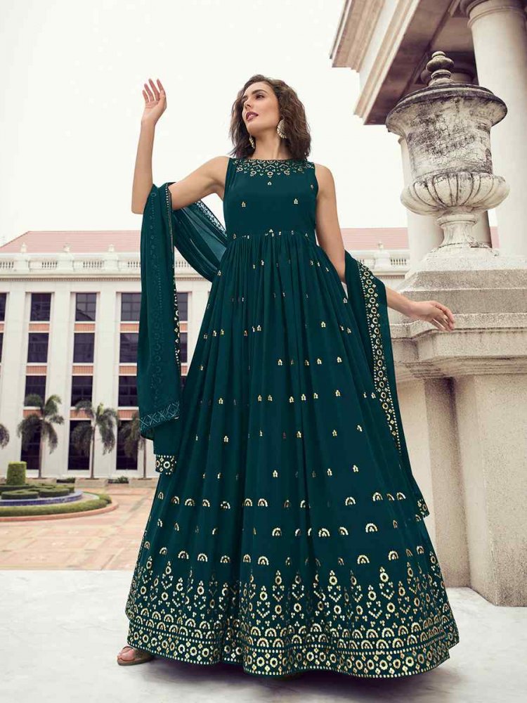 Rama Georgette Embroidered Party Gown