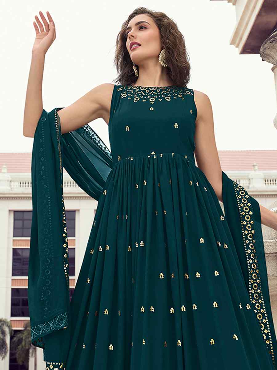 Rama Georgette Embroidered Party Gown