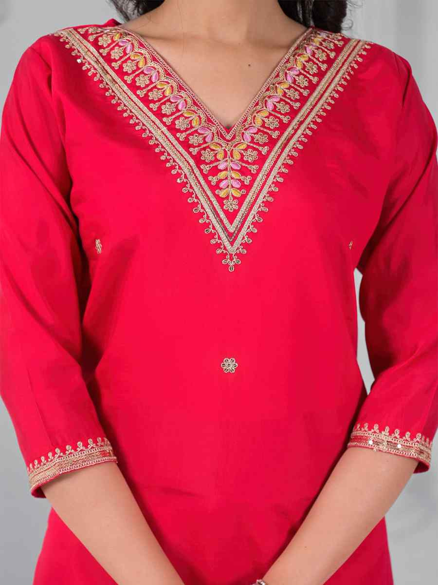 Rama Green Rayon Embroidered Festival Casual Ready Pant Salwar Kameez