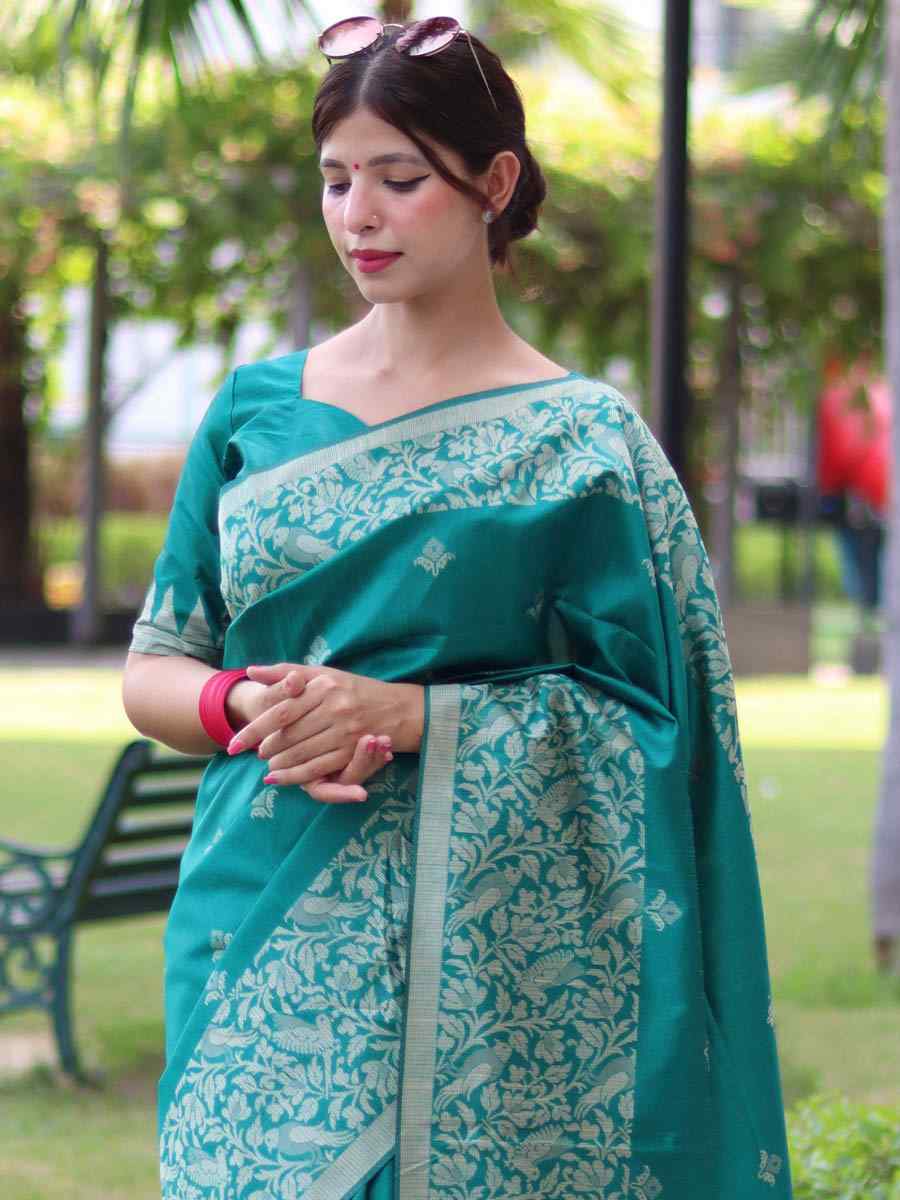 Rama Handloom Raw Silk Handwoven Casual Festival Classic Style Saree