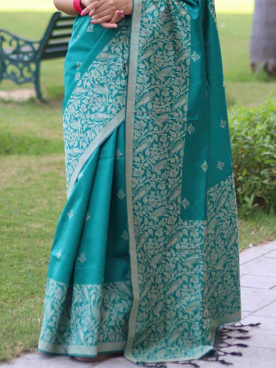 Rama Handloom Raw Silk Handwoven Casual Festival Classic Style Saree