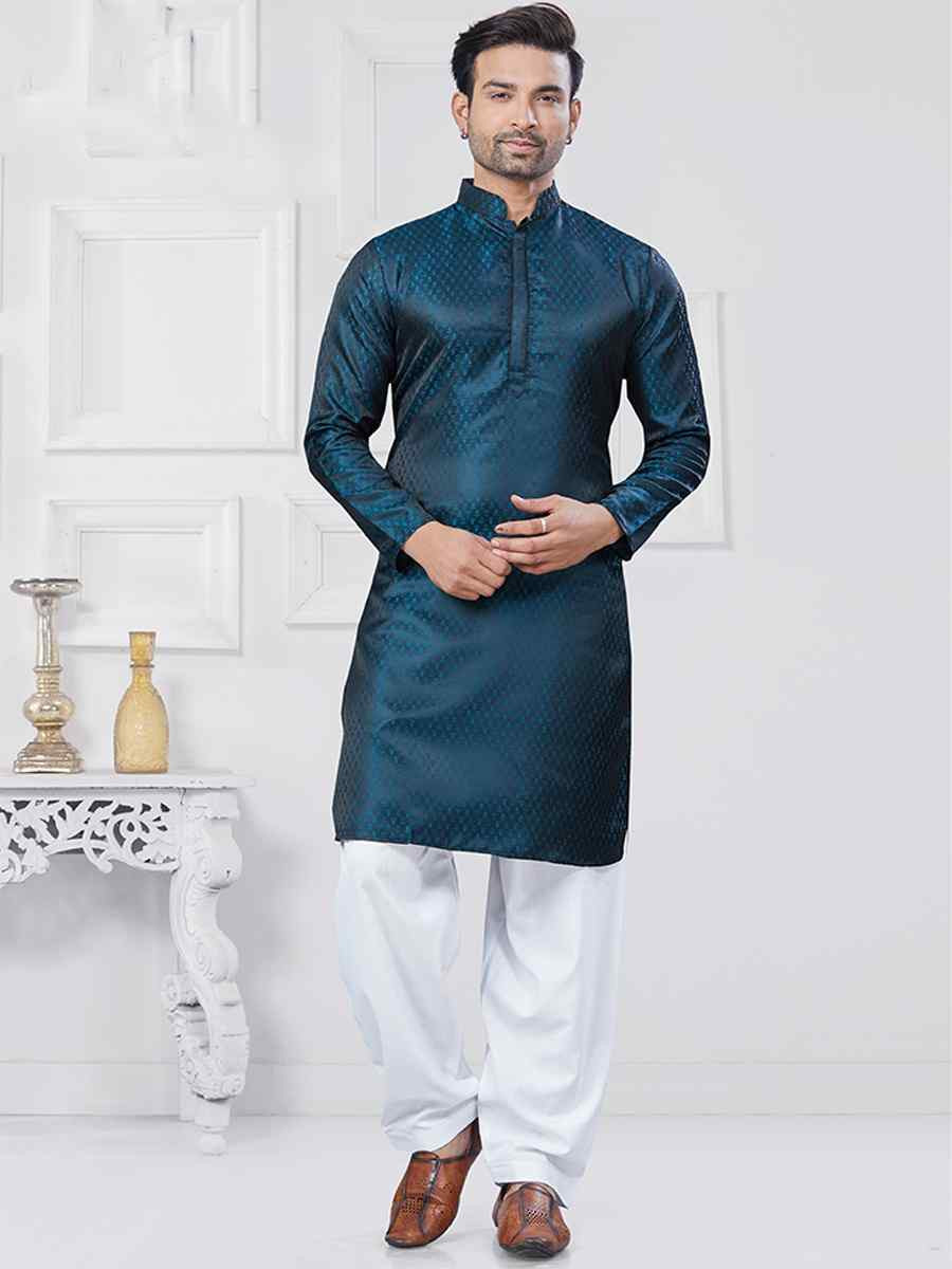Rama Jecquard Silk With Digital Print Festival Casual Kurta