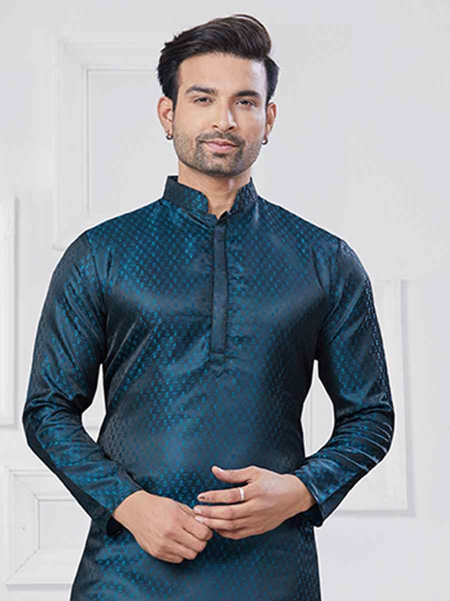 Rama Jecquard Silk With Digital Print Festival Casual Kurta