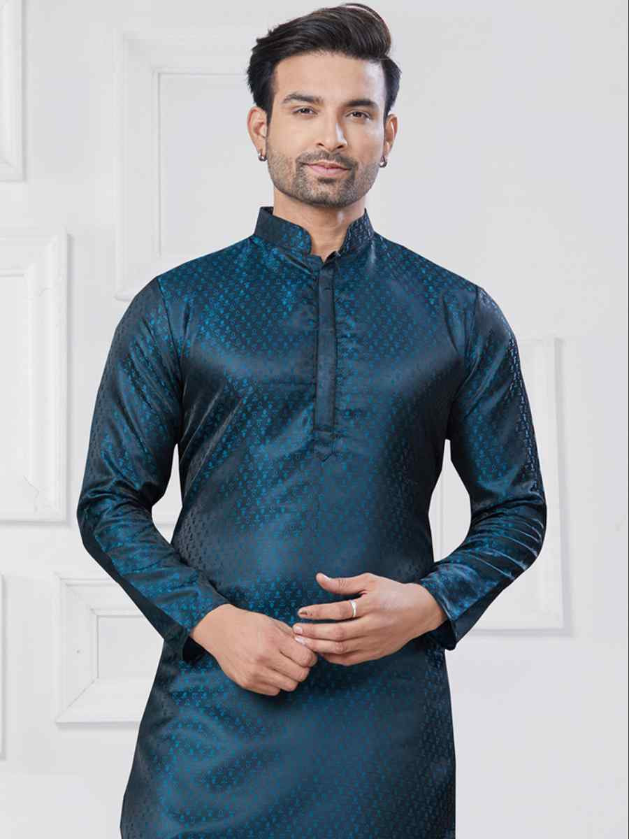 Rama Jecquard Silk With Digital Print Festival Casual Kurta