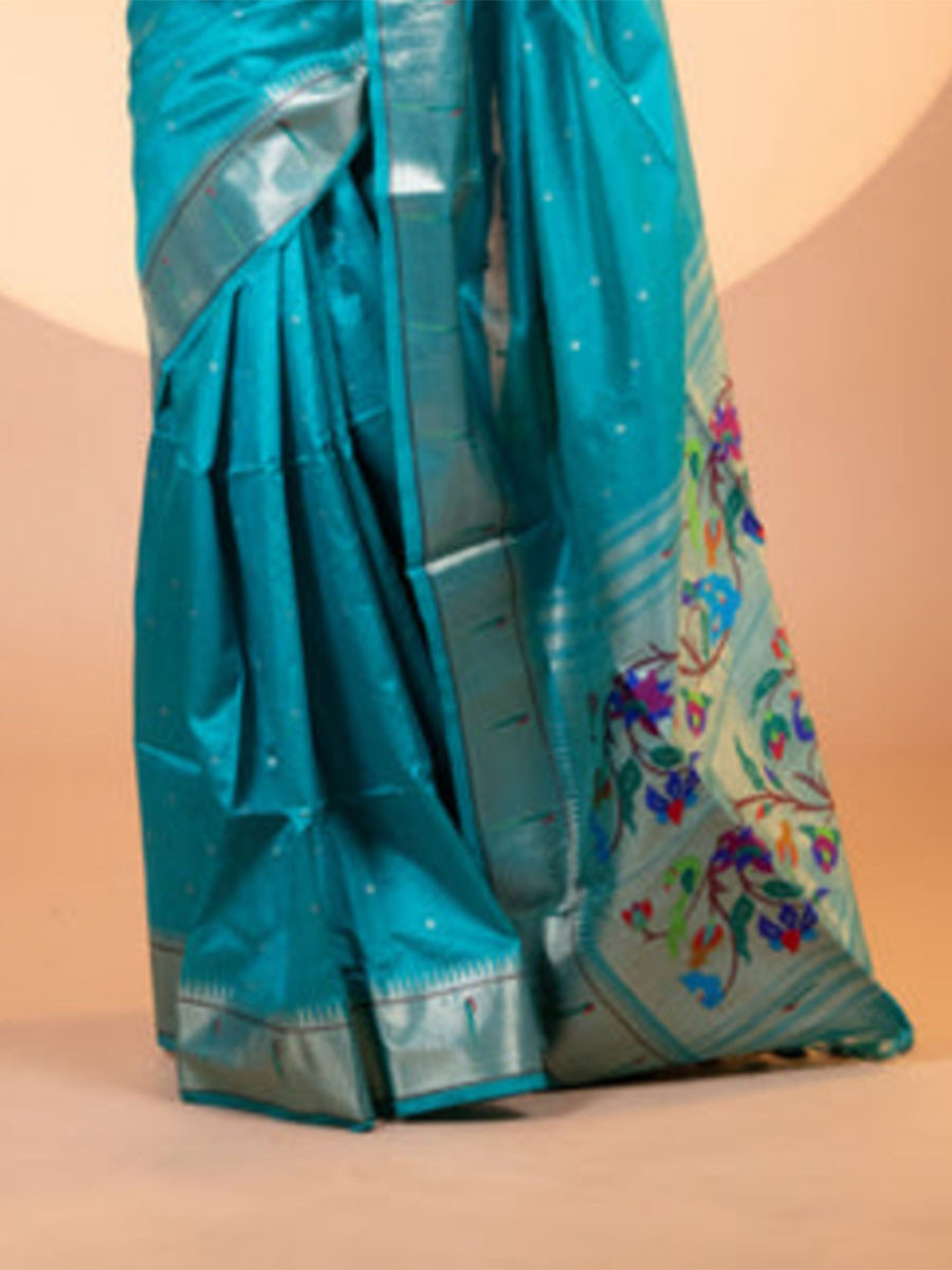 Rama Khadi Silk Handwoven Wedding Reception Party Festival Casual Heavy Border Sarees