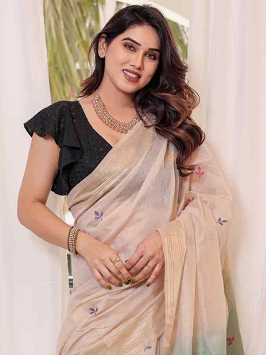 Rama Muga Cotton Handwoven Festival Casual Classic Style Saree