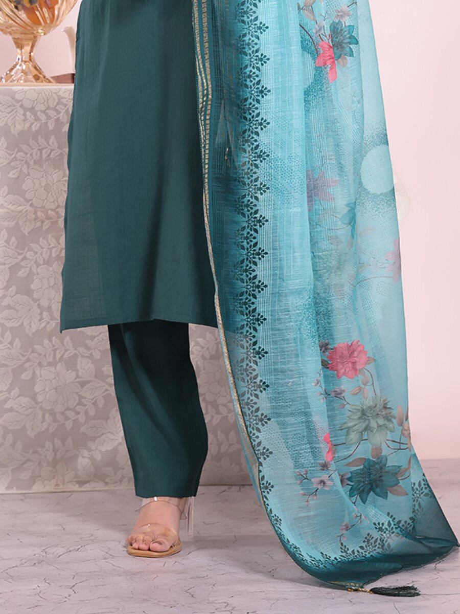 Rama Poly Silk Embroidery Wedding Party Festival Casual Ready Pant Salwar Kameez