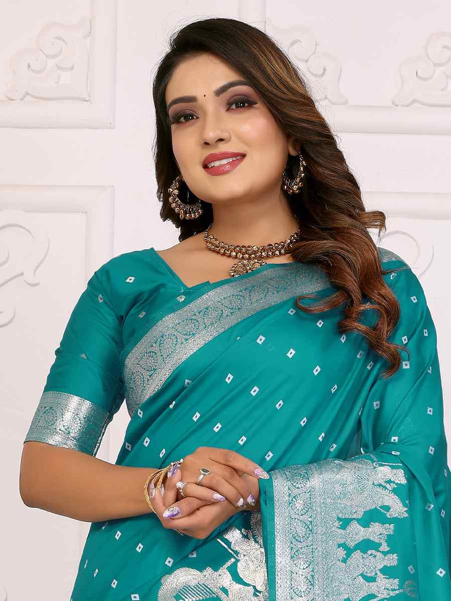 Rama Premium Quality Summer Lichi Silk Handwoven Casual Festival Classic Style Saree