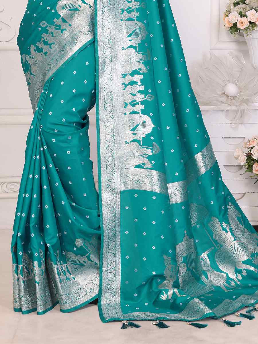 Rama Premium Quality Summer Lichi Silk Handwoven Casual Festival Classic Style Saree