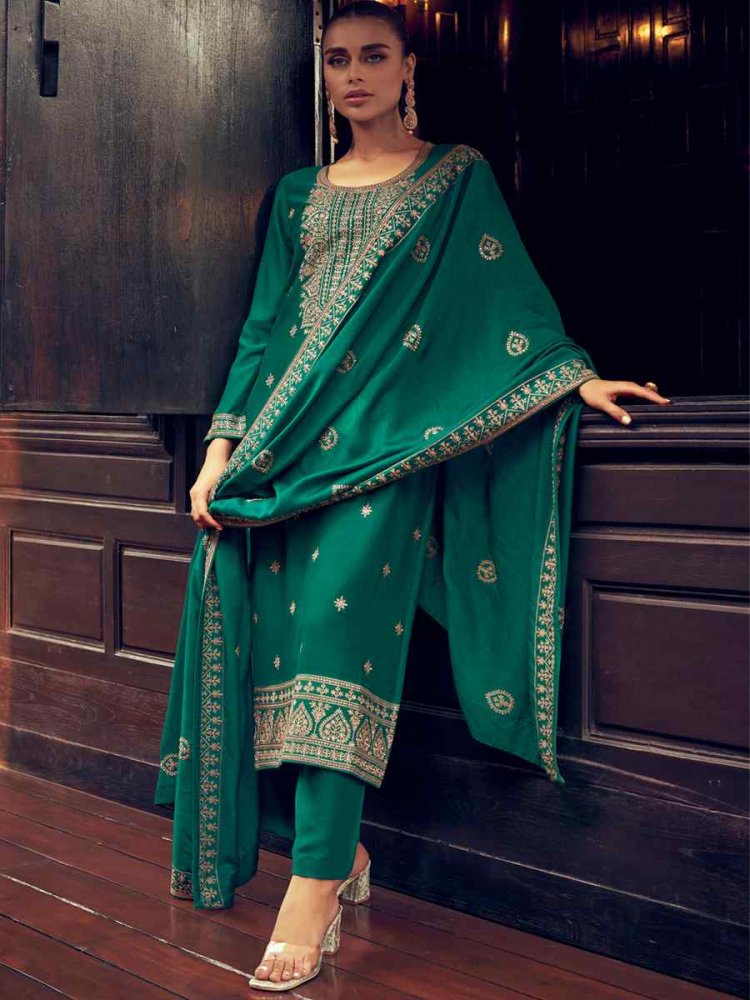 Rama Premium Silk Embroidered Party Festival Pant Salwar Kameez