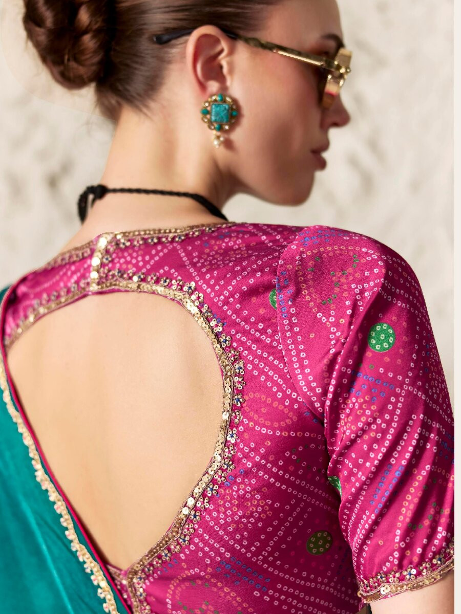 Rama Pure Fancy Tissue Silk Zari Sequins Wedding Reception Party Festival Heavy Border Sarees